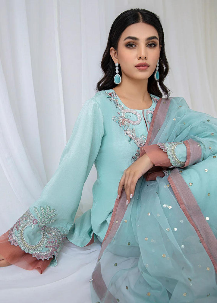 AJR Couture - Abbas Jamil Rajpoot Pret Embroidered Raw silk 3 Piece Suit Dianella