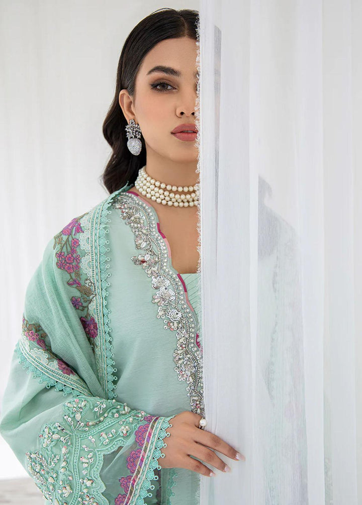 AJR Couture - Abbas Jamil Rajpoot Pret Embroidered Raw silk 3 Piece Suit Nerine