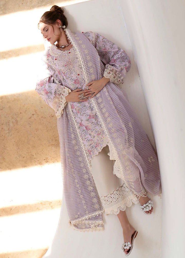 AJR Embroidered Lawn Suits Unstitched 3 Piece AJR25P PK-01 Pearl - Summer Collection