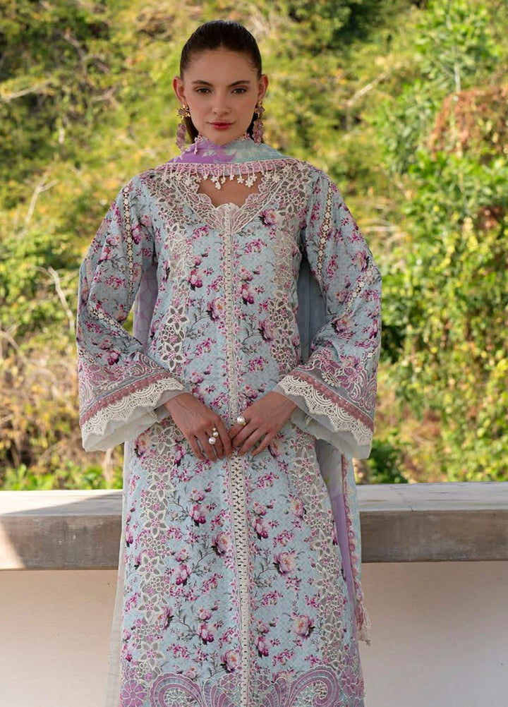 AJR Embroidered Lawn Suits Unstitched 3 Piece AJR25P PK-04 Charlotte - Summer Collection