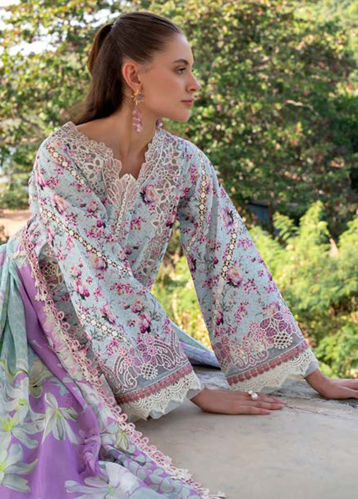 AJR Embroidered Lawn Suits Unstitched 3 Piece AJR25P PK-04 Charlotte - Summer Collection