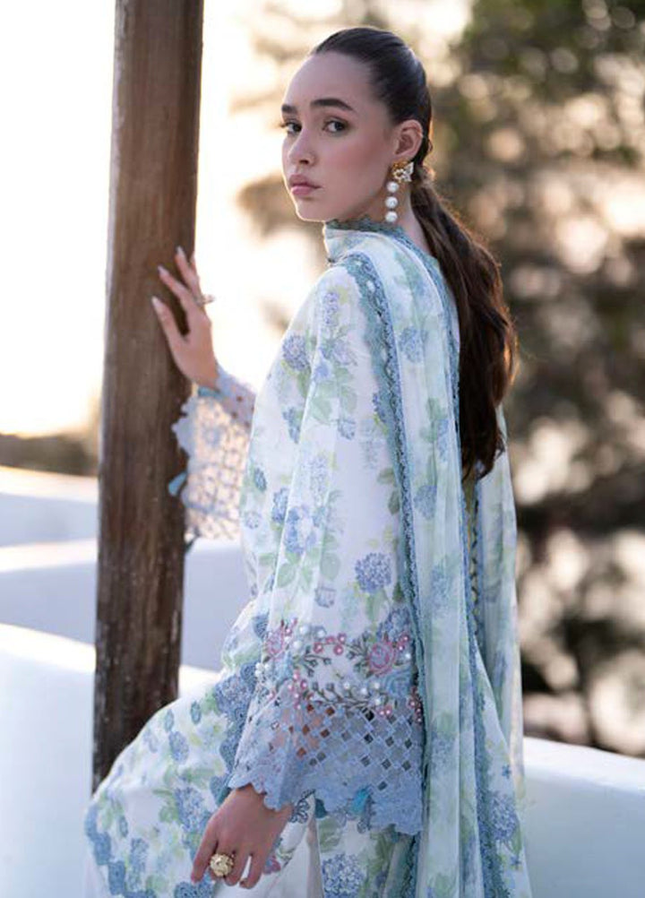 AJR Embroidered Lawn Suits Unstitched 3 Piece AJR25P PK-09 Isle - Summer Collection