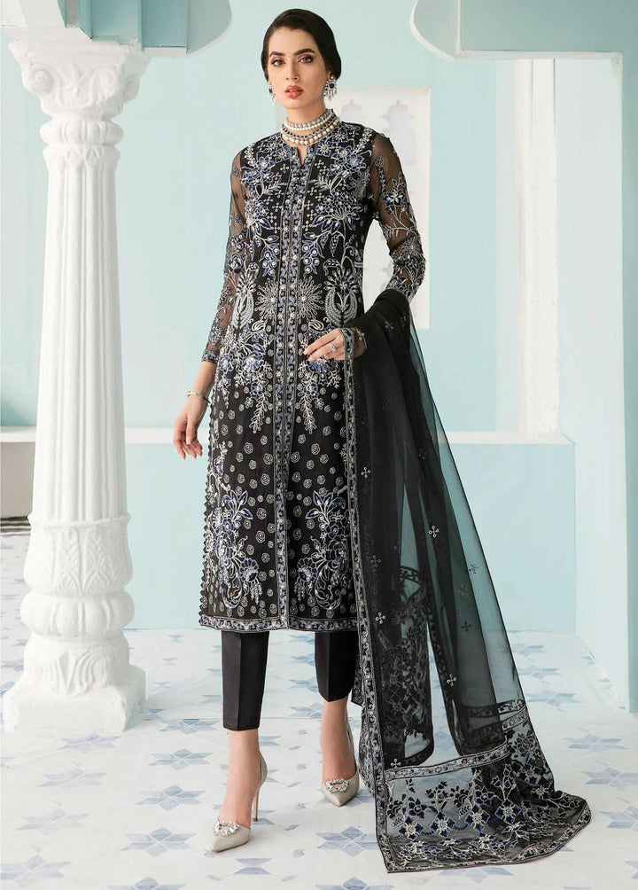 Elinor By Akbar Aslam Embroidered Organza Suits Unstitched 3 Piece AA22E AAWC-1437 Kalmia - Wedding Collection