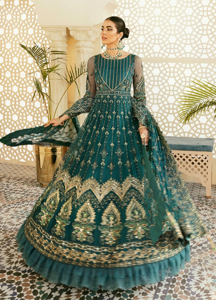 Akbar Aslam Embroidered Net Suits Unstitched 2 Piece AA22F MALEO - Luxury Formals Collection
