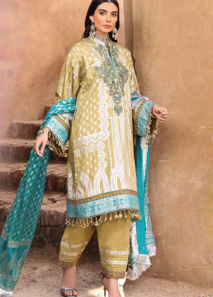 Al Karam Embroidered Cotton Satin Suits Unstitched 2 Piece AK21FW FC-W-27J-21-3 - Winter Collection