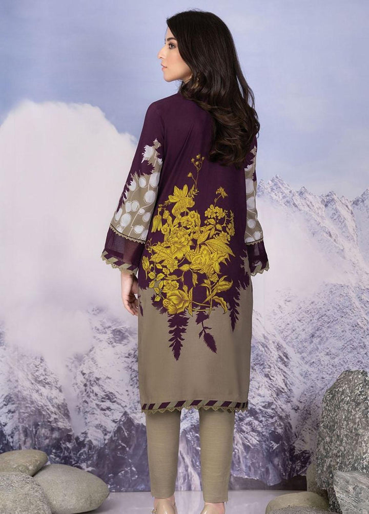 Al Karam Printed Viscose Suits Unstitched 2 Piece AK21FW FW-28-21-Deep Purple - Winter Collection