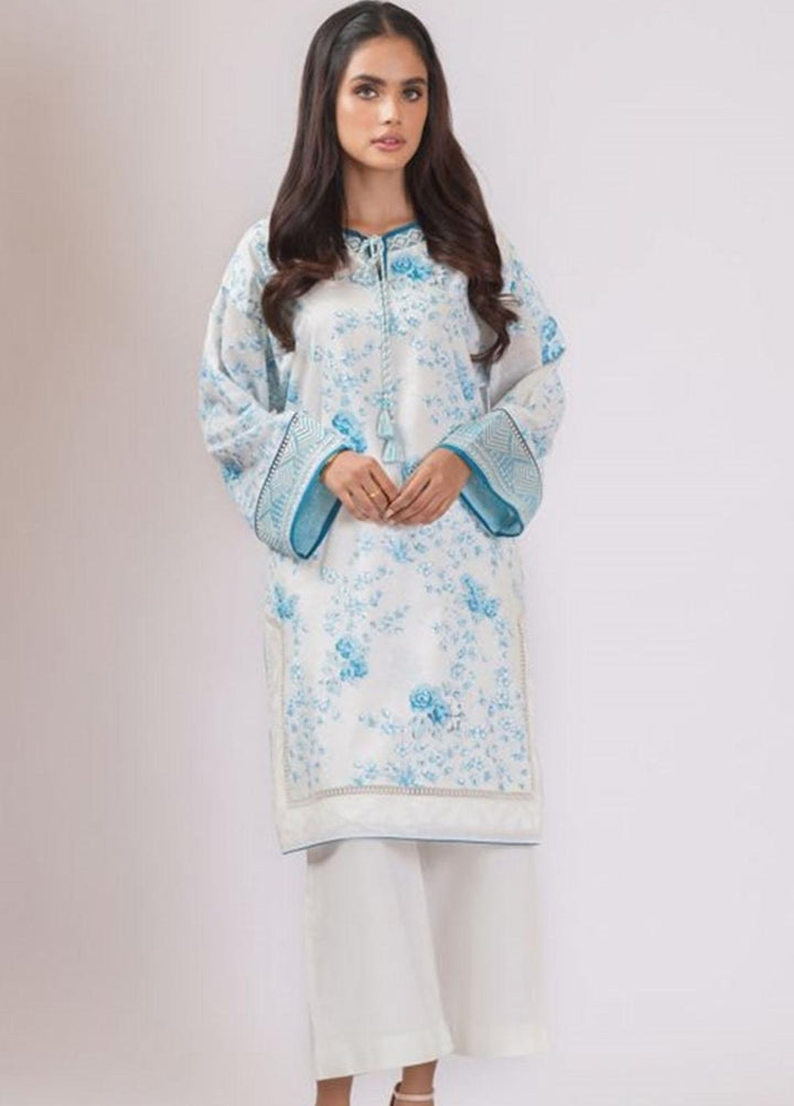 Al Karam Embroidered Lawn Suits Unstitched 2 Piece AK22S SS-48.1-22 White - Summer Collection