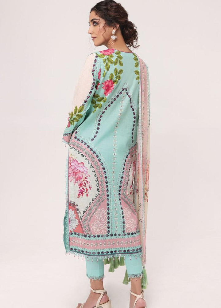 Al Karam Embroidered Lawn Suits Unstitched 3 Piece AK22S SS-04-22 Ferozi - Summer Collection