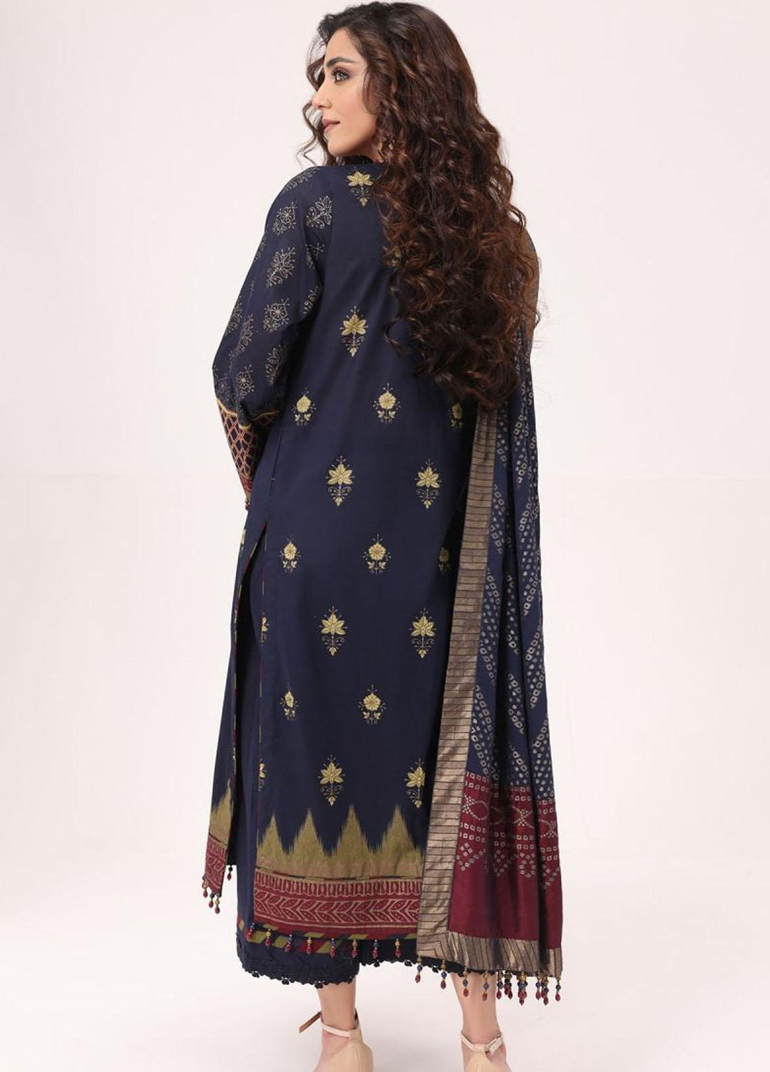Al Karam Embroidered Lawn Suits Unstitched 3 Piece AK22S SS-17.1-22 Blue - Summer Collection