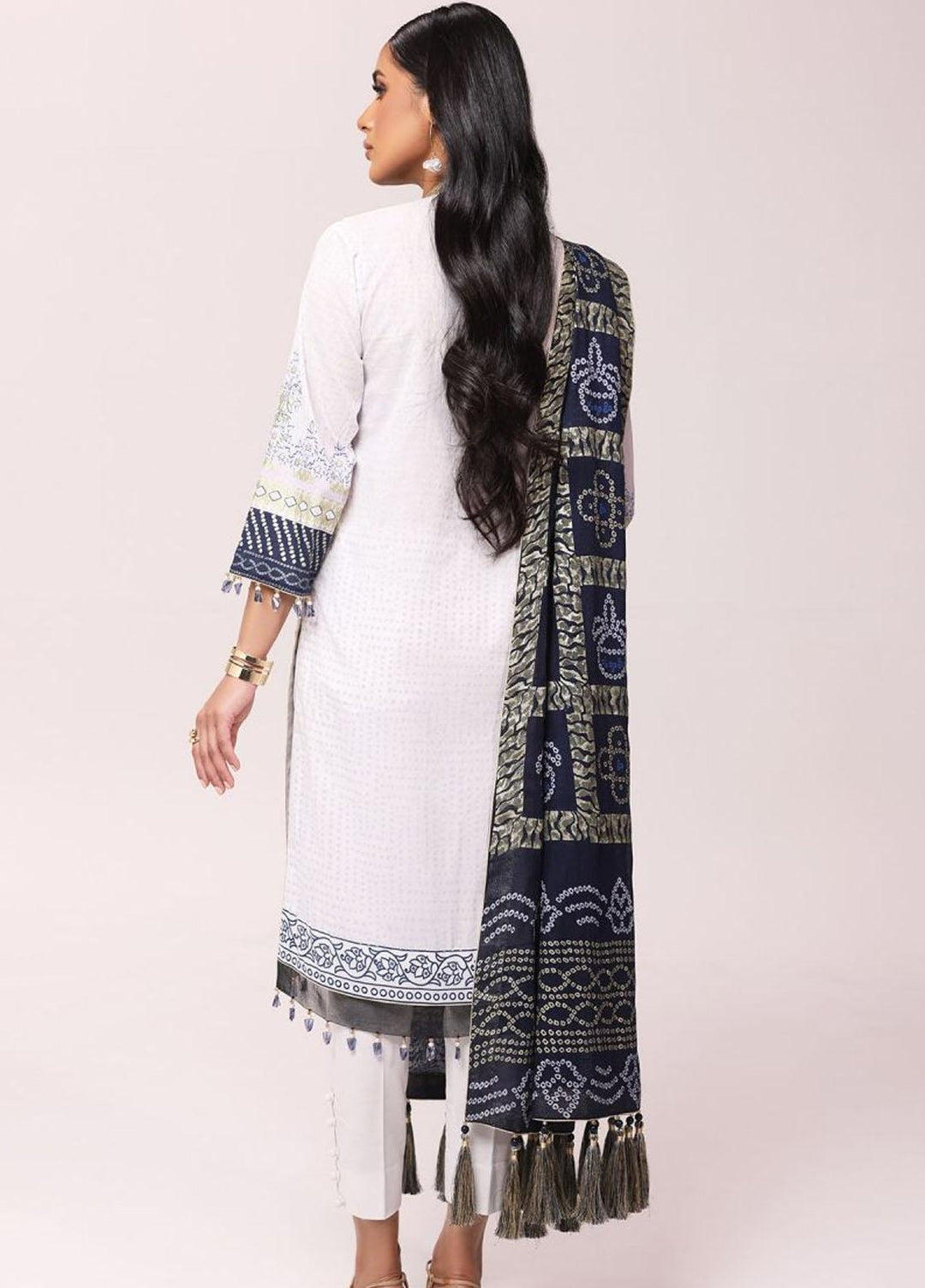 Al Karam Embroidered Lawn Suits Unstitched 3 Piece AK22S SS-28.1-22 White - Summer Collection