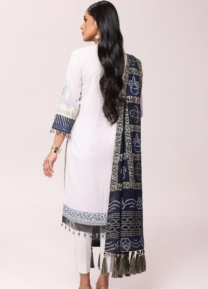 Al Karam Embroidered Lawn Suits Unstitched 3 Piece AK22S SS-28.1-22 White - Summer Collection