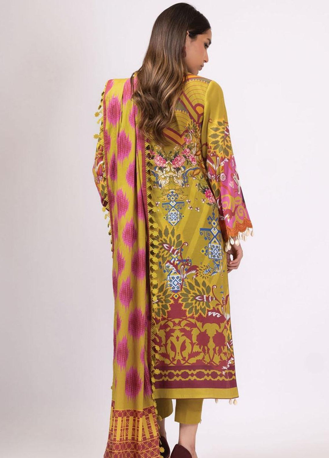 Al Karam Embroidered Lawn Suits Unstitched 2 Piece AK22S SS-40-22 Green - Summer Collection