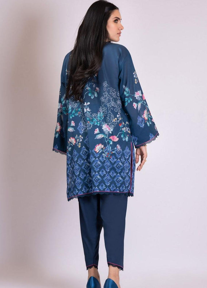 Al Karam Printed Lawn Suits Unstitched 2 Piece AK22S SS-41.1-22 Brown - Summer Collection