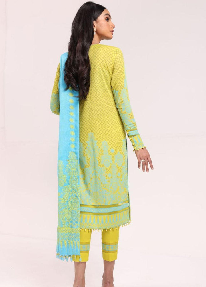 Al Karam Embroidered Lawn Suits Unstitched 2 Piece AK22S SS-49.1-22 Yellow - Summer Collection