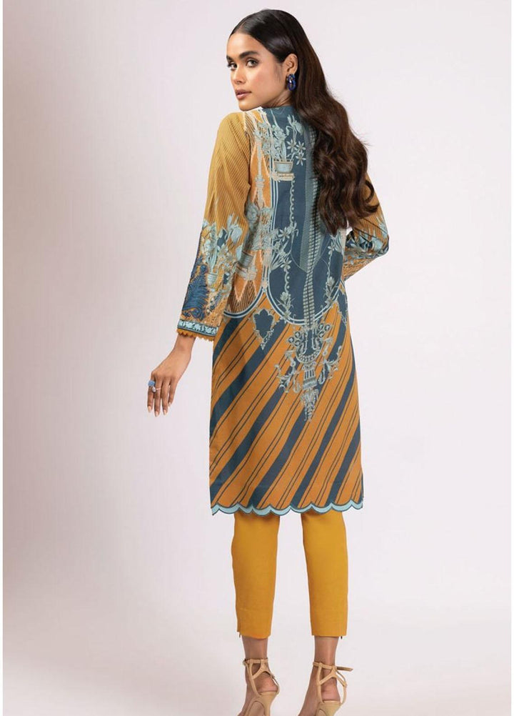 Al Karam Embroidered Lawn Suits Unstitched 2 Piece AK22S SS-52-22 Mustard - Summer Collection