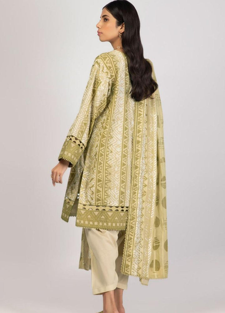 Al Karam Printed Lawn Suits Unstitched 2 Piece AK22S SS-52.1-22 Green - Summer Collection