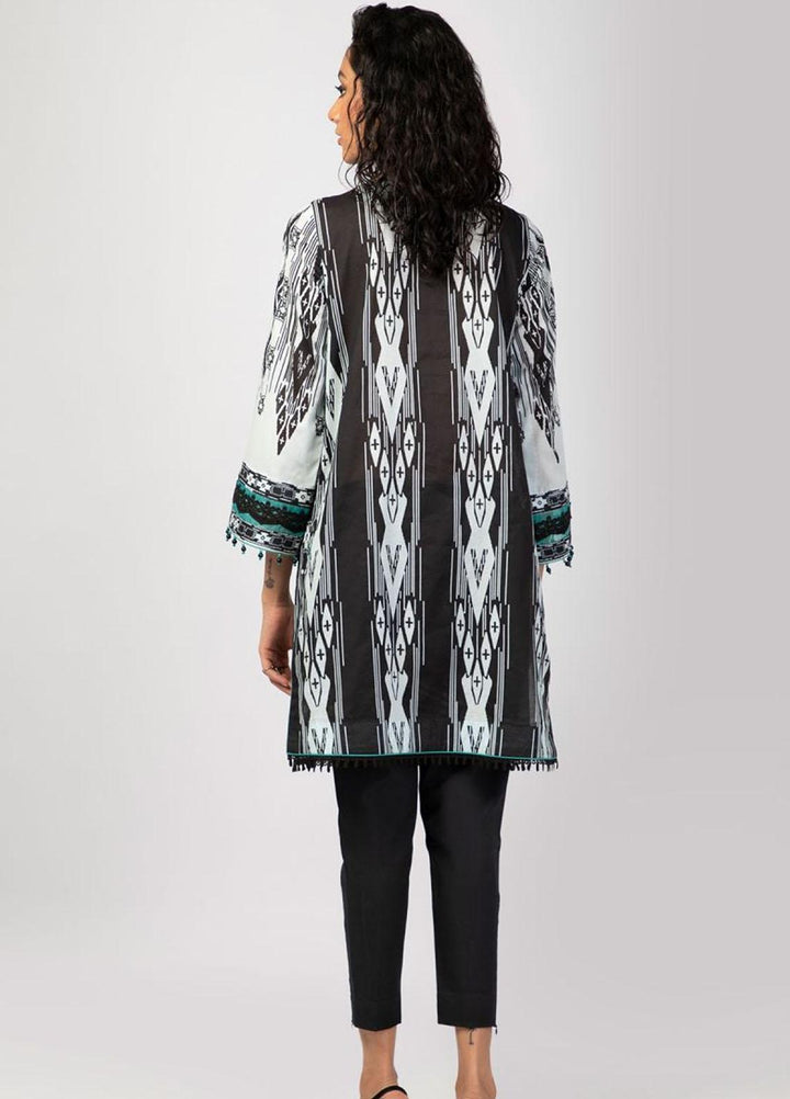 Al Karam Printed Lawn Suits Unstitched 2 Piece AK22S SS-55-22 Black - Summer Collection