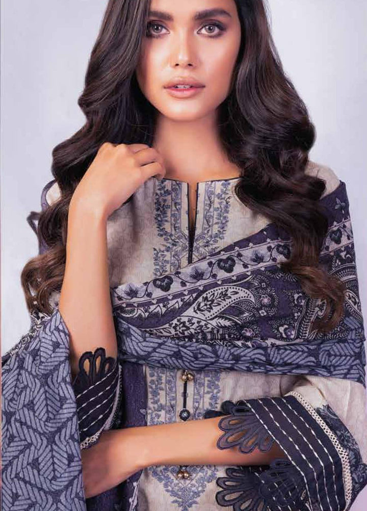 Al Karam Embroidered Karandi Suits Unstitched 3 Piece AK21W FW-22.1-21 Cream - Winter Collection