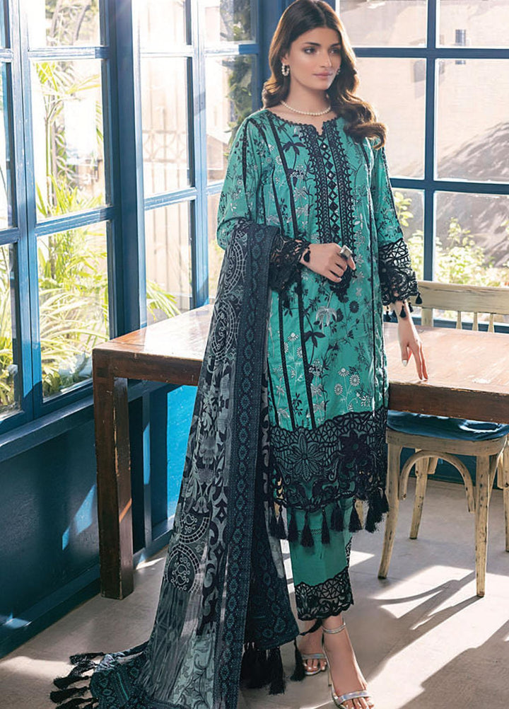 Sunshine Bloom By Al Zohaib Embroidered Cotton Satin Suits Unstitched 3 Piece AZ21SB 3 - Winter Collection