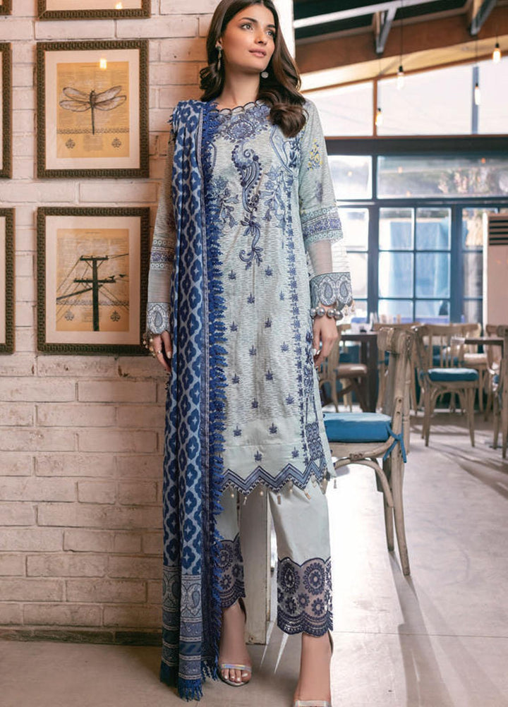 Sunshine Bloom By Al Zohaib Embroidered Cotton Satin Suits Unstitched 3 Piece AZ21SB 5 - Winter Collection