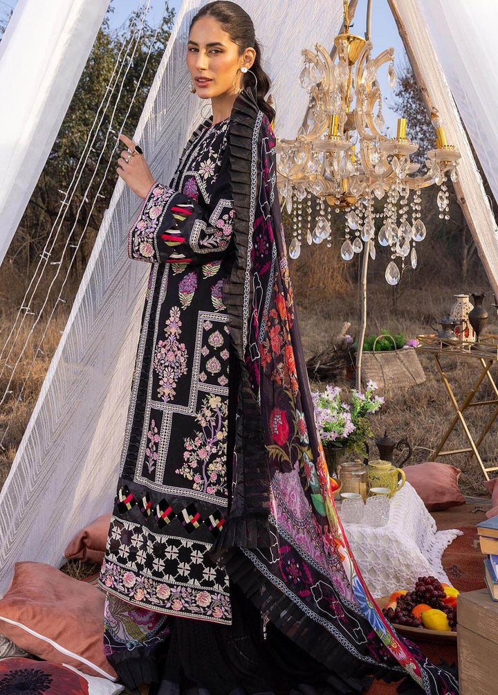 Aleyna By Asifa & Nabeel Embroidered Lawn Suits Unstitched 3 Piece AN23A ASL-01 Noir - Summer Collection