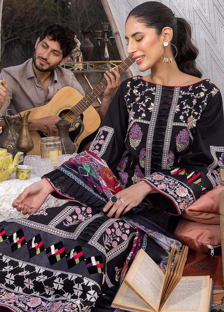 Aleyna By Asifa & Nabeel Embroidered Lawn Suits Unstitched 3 Piece AN23A ASL-01 Noir - Summer Collection