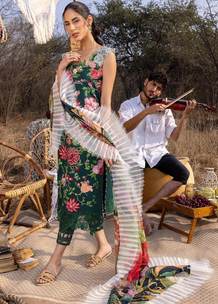 Aleyna By Asifa & Nabeel Embroidered Lawn Suits Unstitched 3 Piece AN23A ASL-02 Gardenia - Summer Collection