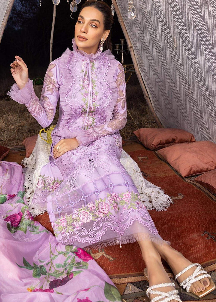 Aleyna By Asifa & Nabeel Embroidered Lawn Suits Unstitched 3 Piece AN23A ASL-07 Lilas - Summer Collection