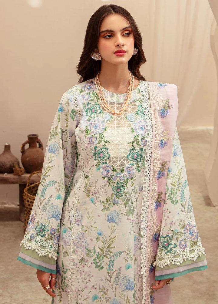 Alif Affordable by Ajr Embroidered Lawn Suit Unstitched 3 Piece AJR24AA AFL-01 Gleam - Summer Collection