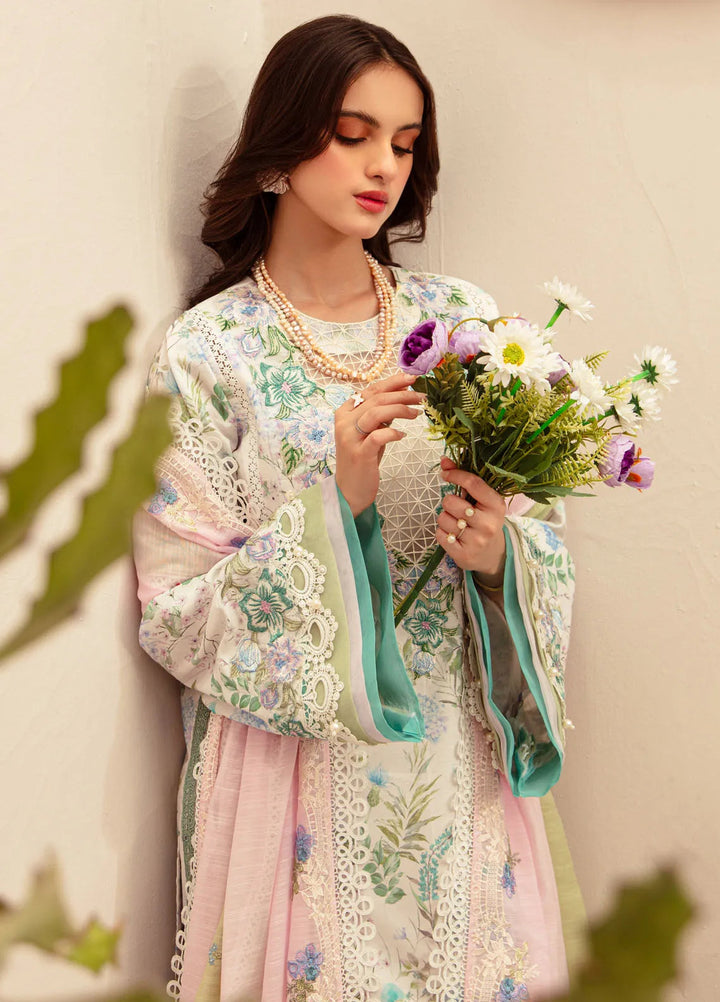 Alif Affordable by Ajr Embroidered Lawn Suit Unstitched 3 Piece AJR24AA AFL-01 Gleam - Summer Collection