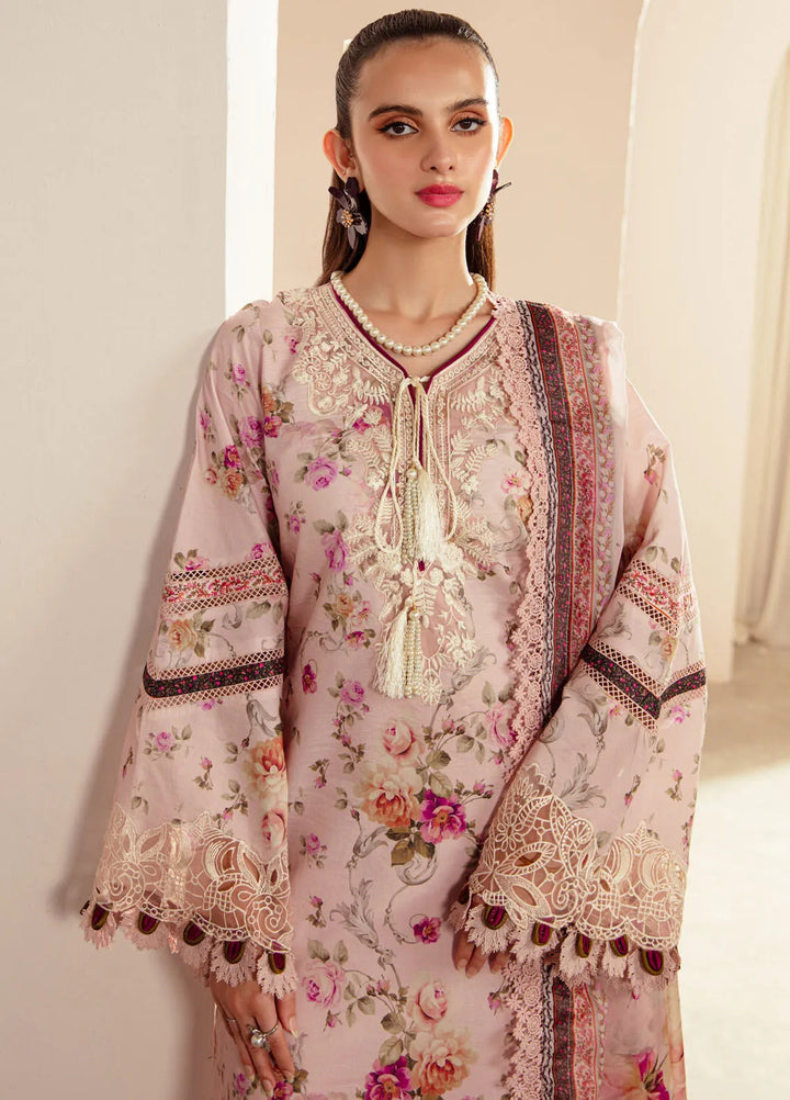 Alif Affordable by Ajr Embroidered Lawn Suit Unstitched 3 Piece AJR24AA AFL-03 Rosella - Summer Collection