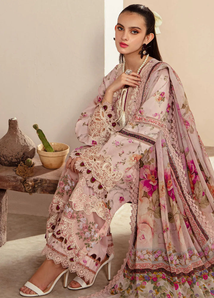 Alif Affordable by Ajr Embroidered Lawn Suit Unstitched 3 Piece AJR24AA AFL-03 Rosella - Summer Collection