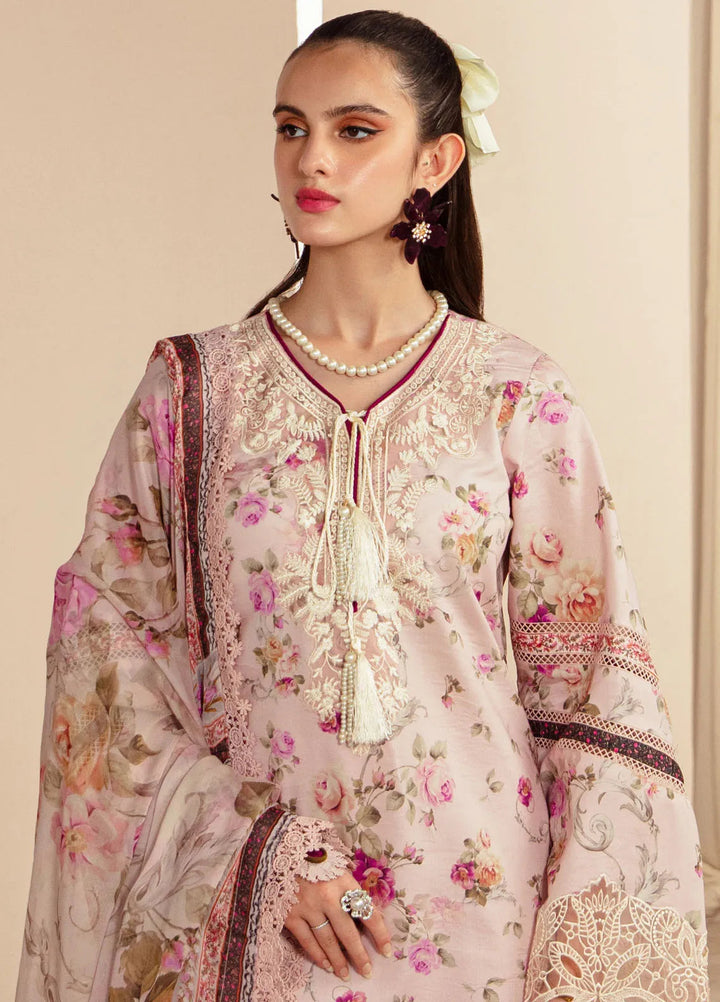 Alif Affordable by Ajr Embroidered Lawn Suit Unstitched 3 Piece AJR24AA AFL-03 Rosella - Summer Collection
