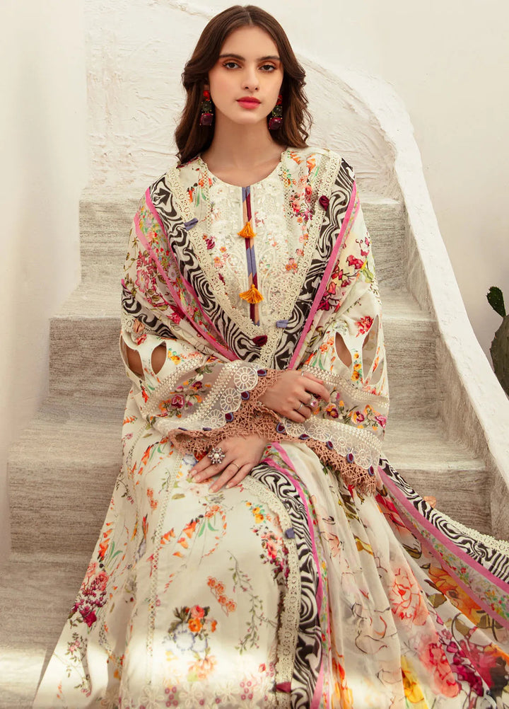 Alif Affordable by Ajr Embroidered Lawn Suit Unstitched 3 Piece AJR24AA AFL-04 Gardian - Summer Collection