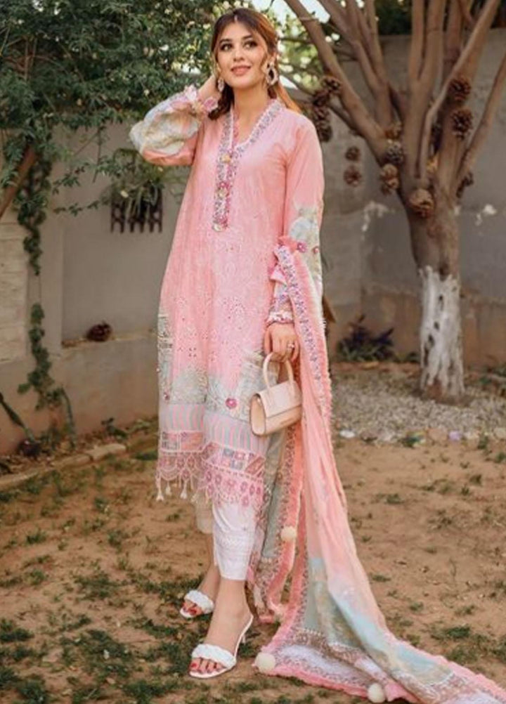 Alif By AJR Couture Embroidered Lawn Suits Unstitched 3 Piece AJR22L AL-08 Cornelia - Luxury Collection