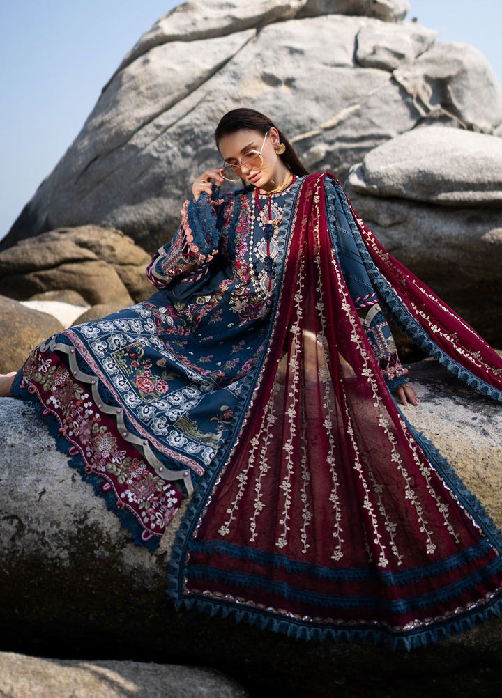 Alif by AJR Couture Embroidered Lawn Suits Unstitched 3 Piece AJR24AL ASL-02 Ayra - Luxury Summer Collection