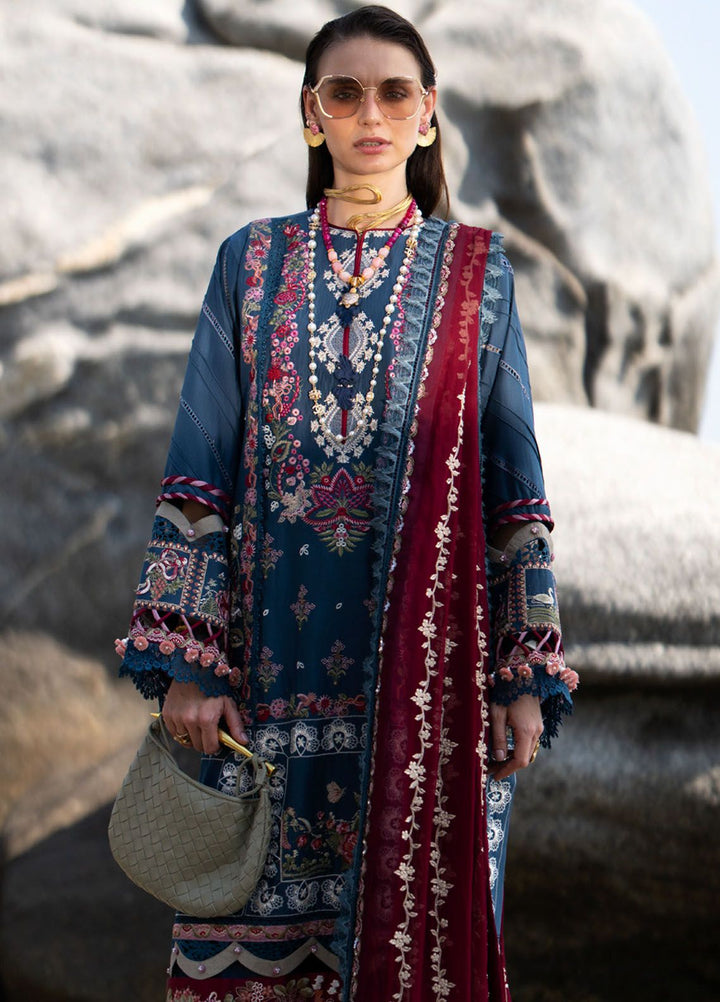 Alif by AJR Couture Embroidered Lawn Suits Unstitched 3 Piece AJR24AL ASL-02 Ayra - Luxury Summer Collection