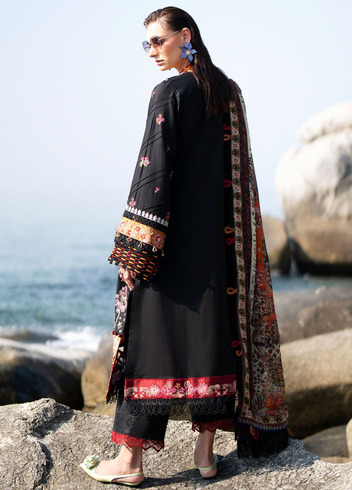 Alif by AJR Couture Embroidered Lawn Suits Unstitched 3 Piece AJR24AL ASL-03 Noir - Luxury Summer Collection