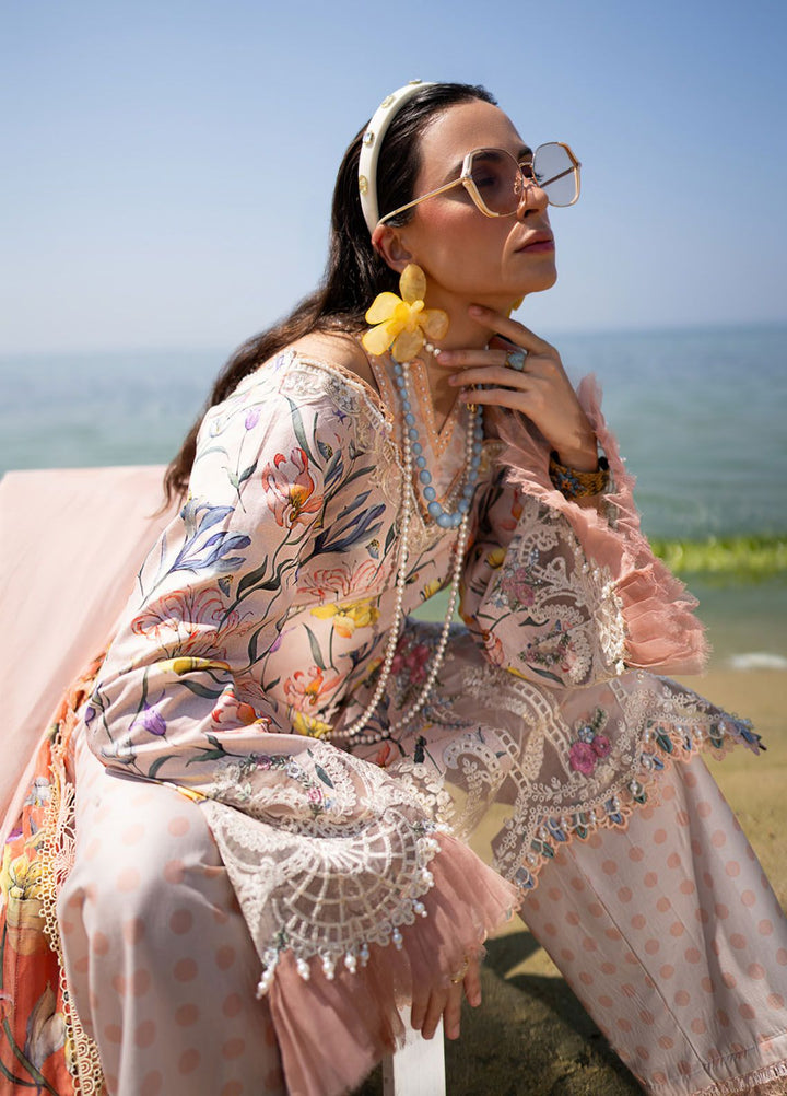 Alif by AJR Couture Embroidered Lawn Suits Unstitched 3 Piece AJR24AL ASL-06 Blooming - Luxury Summer Collection