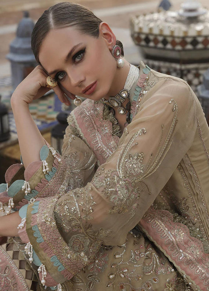 Alif By AJR Couture Embroidered Chiffon Suits Unstitched 4 Piece AJR23AL ALC-05 Serene - Luxury Collection