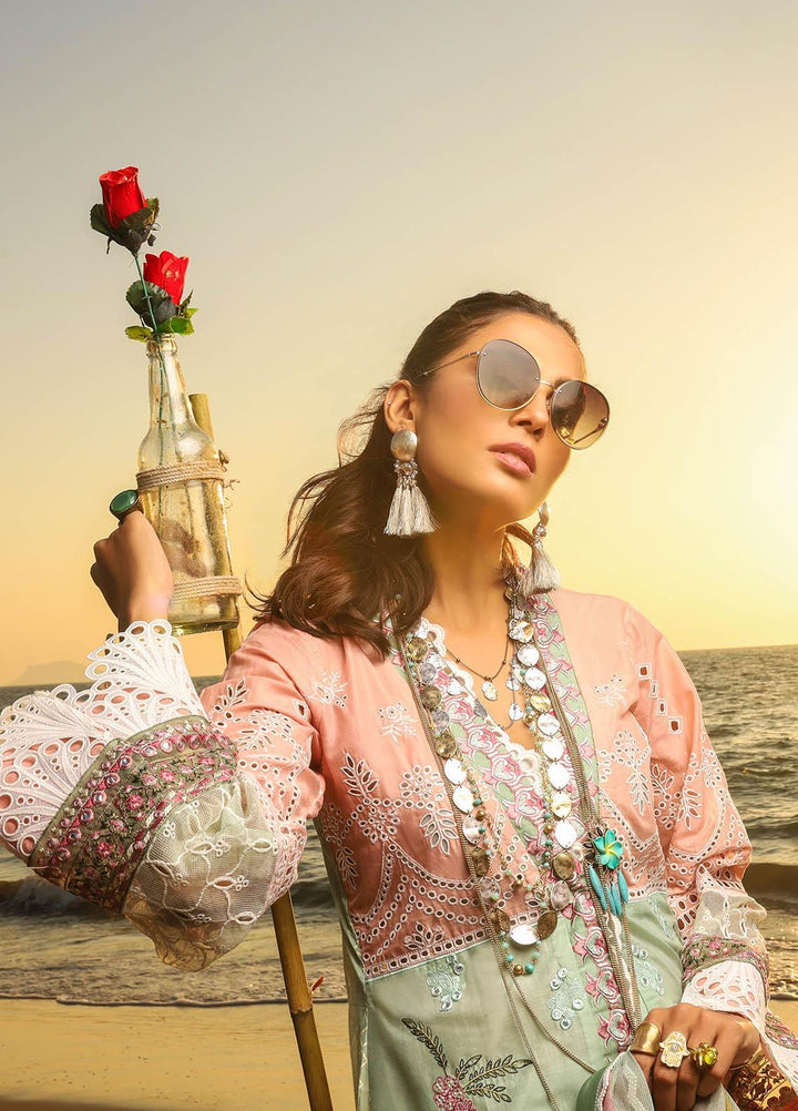 Alif by AJR Couture Embroidered Lawn Suits Unstitched 3 Piece AJR21A ALL-02 SNOW DROP - Summer Collection