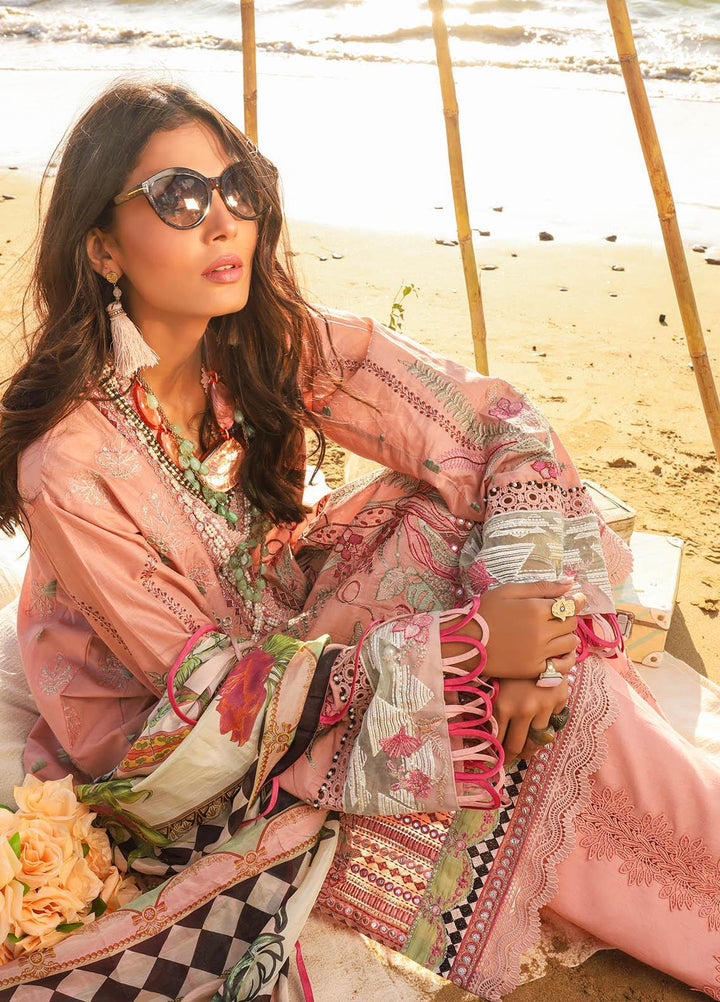 Alif by AJR Couture Embroidered Lawn Suits Unstitched 3 Piece AJR21A ALL-03 DAHLIA - Summer Collection