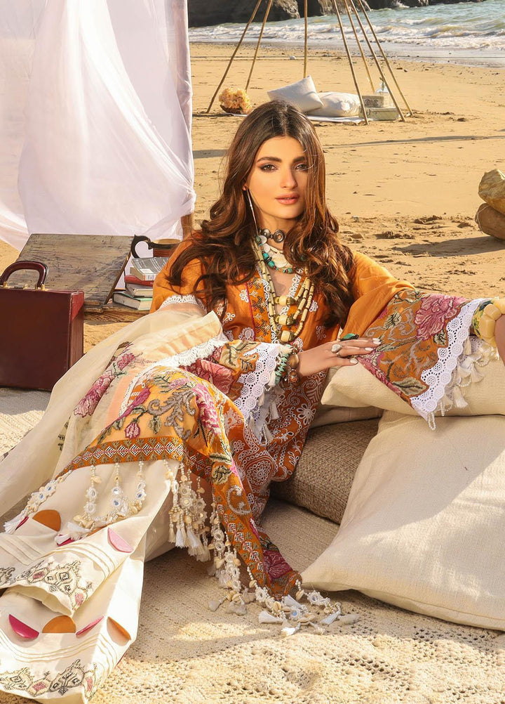 Alif by AJR Couture Embroidered Lawn Suits Unstitched 3 Piece AJR21A ALL-06 ORCHID - Summer Collection