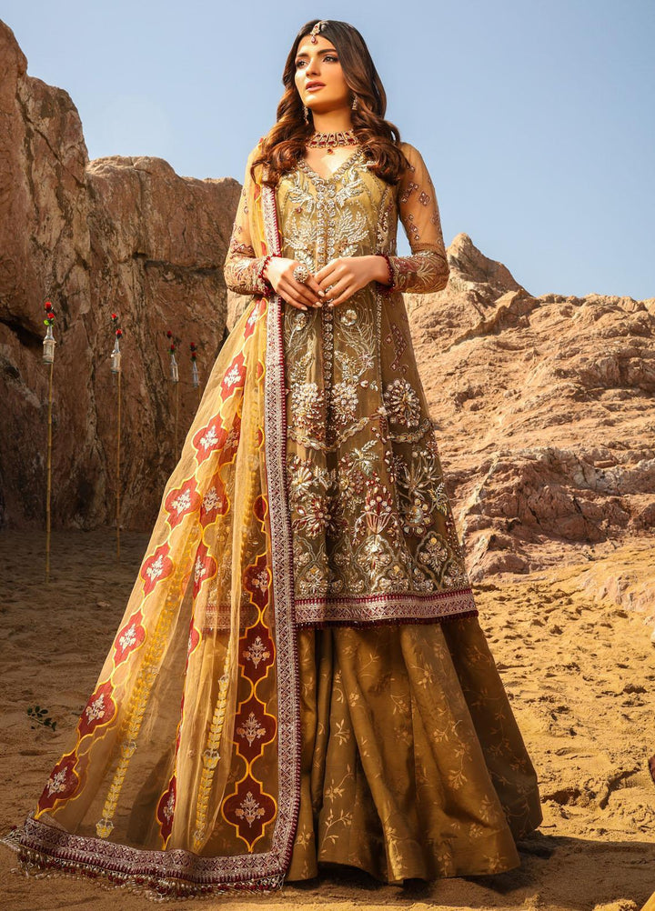 Alif by AJR Couture Embroidered Net Suits Unstitched 3 Piece AJR21WD 01 Natalie - Wedding Collection