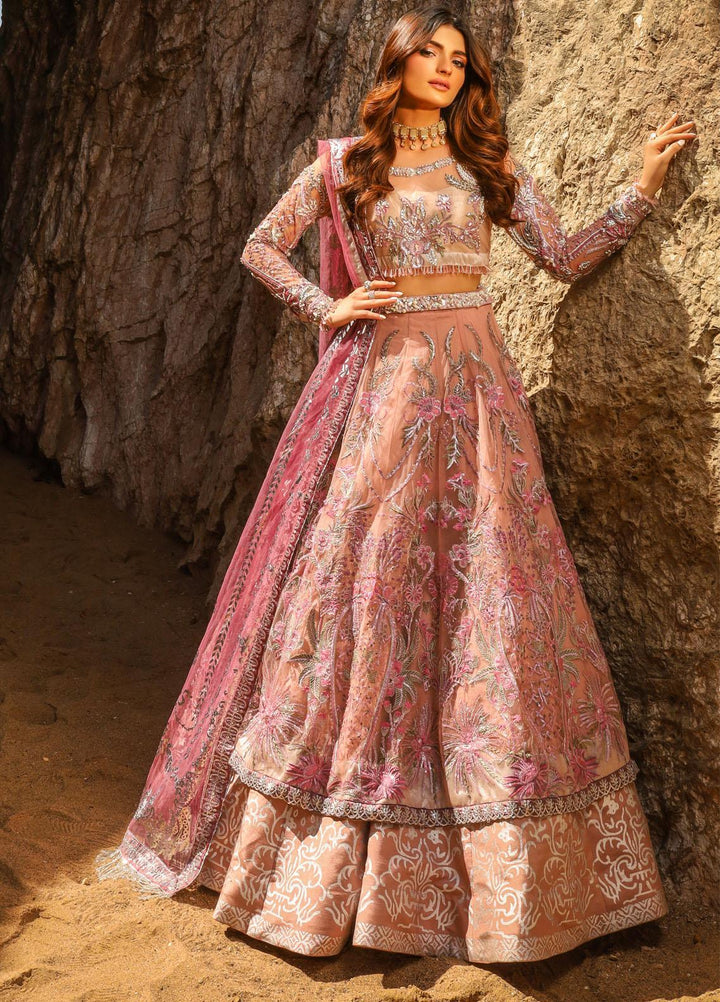 Alif by AJR Couture Embroidered Net Suits Unstitched 3 Piece AJR21WD 02 Alesia - Wedding Collection