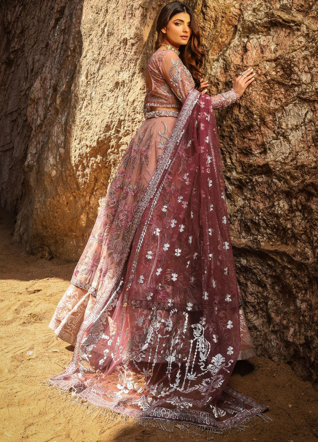 Alif by AJR Couture Embroidered Net Suits Unstitched 3 Piece AJR21WD 02 Alesia - Wedding Collection