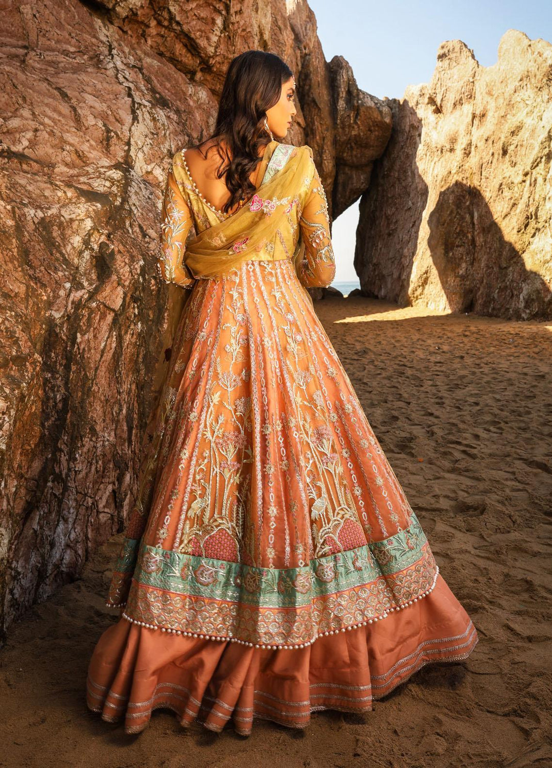 Alif by AJR Couture Embroidered Net Suits Unstitched 3 Piece AJR21WD 05 Klara - Wedding Collection