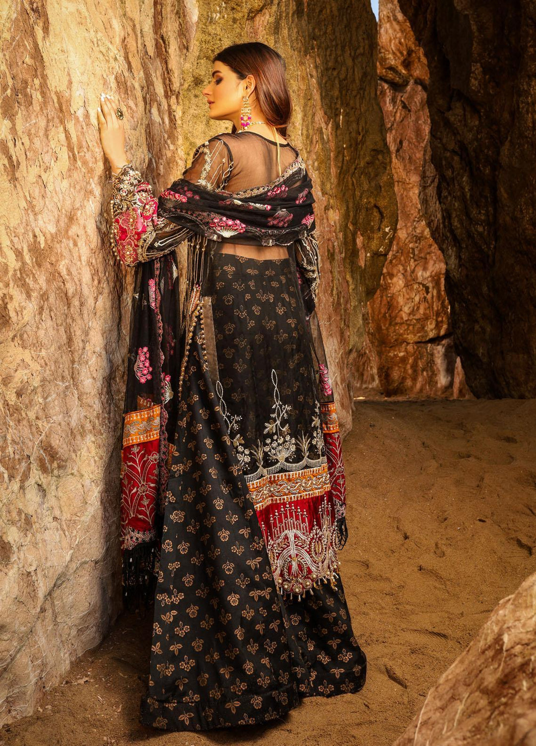 Alif by AJR Couture Embroidered Organza Suits Unstitched 3 Piece AJR21WD 06 Allesandra - Wedding Collection