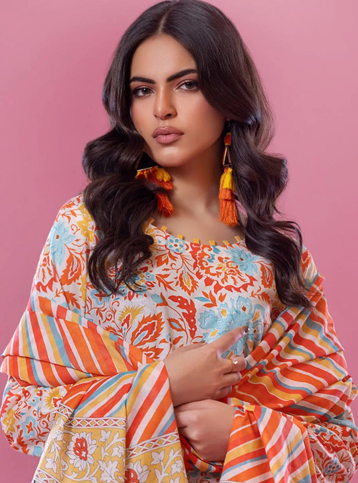 Alisha by Shariq Textiles Printed Lawn Suit Unstitched 3 Piece SQT24A ST-10 - Summer Collection
