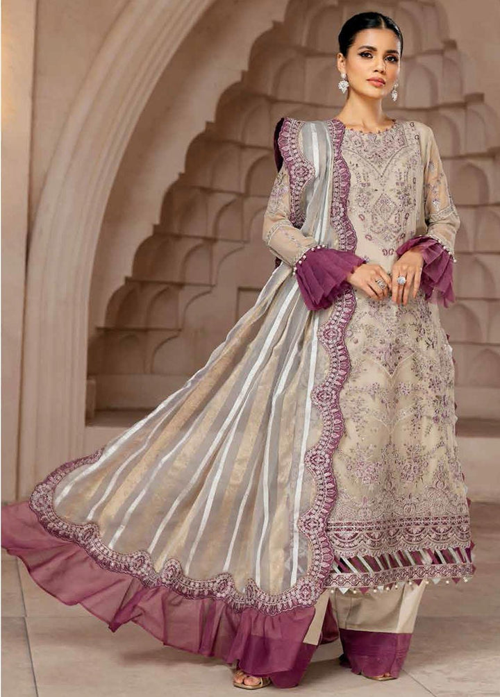 Alizeh Fashion by Bilal Embroidery Embroidered Chiffon Suit Unstitched 3 Piece AFB22F 10 Guzel - Festive Collection